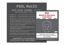 Pool/Spa Signs