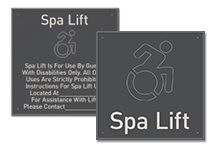 Spa Lift Signs