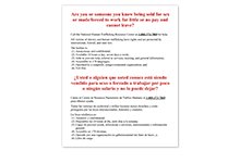 Human Trafficking Signs