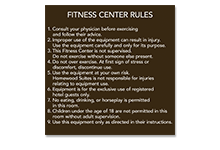 Fitness Center/Laundry Rules