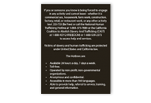 Human Trafficking Signs