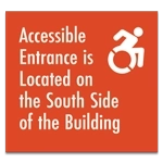 Accessible Entrance Sign w/Dynamic ISA Symbol