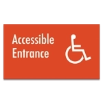 Accessible Entrance Sign w/ISA Symbol