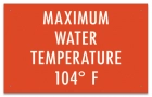 Arkansas Spa Water Temperature Sign