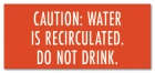 California Recirculated Pool Water Warning Sign
