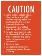California Spa Rules Sign
