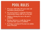 Connecticut Pool Rules Sign