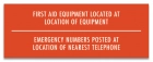 Delaware First Aid and Emergency Phone Location Sign