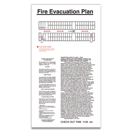 Evacuation Plan with Check Out Time
