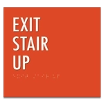 "Exit Stair Up" Egress Sign - CA Compliant