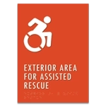 Exterior Area for Assisted Rescue Sign - Dynamic ISA Symbol
