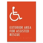 Exterior Area for Assisted Rescue Sign - ISA Symbol