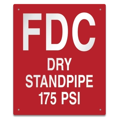 Fire Department Connection (FDC) Sign w/PSI Limit