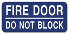 Fire Door - Do Not Block Label - 4 Pack