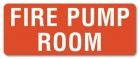 Fire Pump Room Label