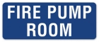 Fire Pump Room Label