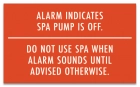Florida Spa Alarm Rules Sign