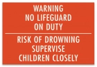 Georgia No Lifeguard On Duty Sign