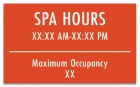 Georgia Spa Hours and Occupancy Sign
