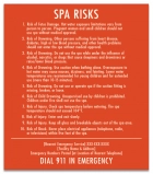 Georgia Spa Risks Sign