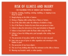 Georgia Water Slide Risk of Illness and Injury Sign
