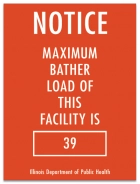 Illinois Maximum Bather Load Pool & Spa Sign