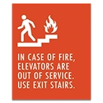 In Case of Fire, Elevators Are Out of Service... - No Braille