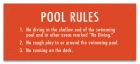 Iowa Pool Rules Sign