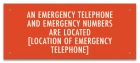 Kentucky Emergency Phone Location Sign