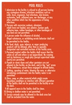 Kentucky Pool Rules Sign