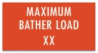 MAHC Maximum Bather Load Sign