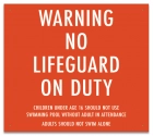 Massachusetts No Lifeguard On Duty Sign