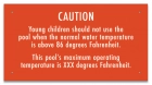Michigan Pool Temperature Caution Sign