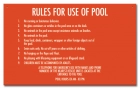 Mobile County, Alabama Pool Rules Sign