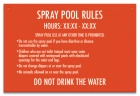 Montana Spray Pool Rules Sign