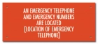 Nevada Emergency Phone Location Sign
