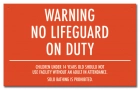 Nevada No Lifeguard Sign