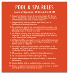 New Jersey Pool and Spa Rules Sign