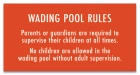 New Jersey Wading Pool Rules Sign