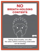 New York City No Breath-Holding Contests Sign