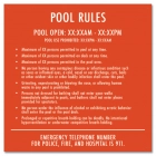 New York City Pool Rules Sign