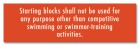 New York City Starting/Diving Blocks Pool Sign