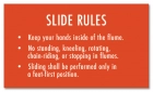 New York City White-Water Slide Rules Sign