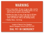 New York State Pool Supervision Warning Sign