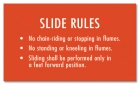 New York White-Water Slide Rules Sign