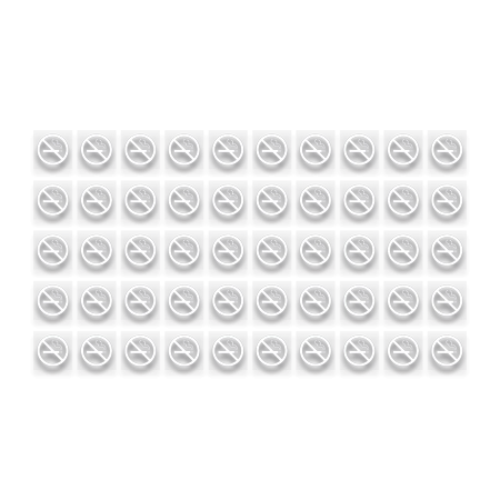 No Smoking Symbol Only - 50 Pack