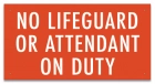 Oklahoma No Lifeguard Sign