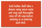 Ontario Canada Shower Rules Sign