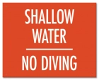 Ontario Shallow Water No Diving Sign