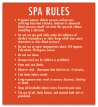 Prince Williams & Virginia Beach Spa Rules Sign